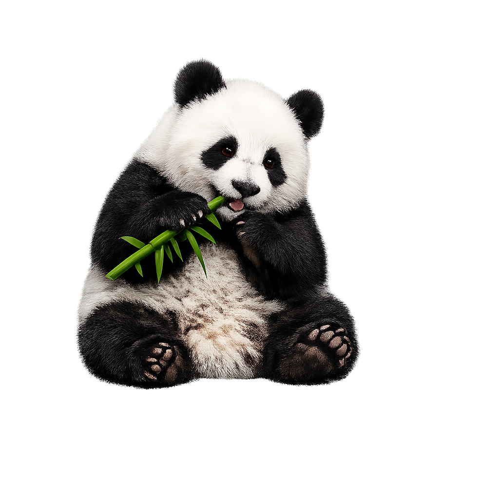 Панда с бамбуком — символ приветственного бонуса Panda Casino